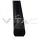 V-Tac 1 meter rails voor spots - Zwart, 3-fase, compleet met aansluiting en eindkap