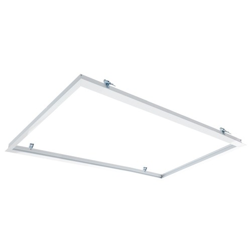 Inbouwframe voor 120x60 LED-paneel - Geschikt voor Troldtekt en gips, witte rand