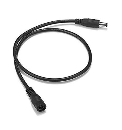 DC Verlengkabel - 50 cm, voor LED-strips, 5V-48V, zwart