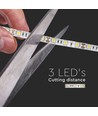 5m 11W/m spatwaterdichte LED-strip - 12V DC, IP65, 60 LED per meter