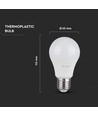 E27 8,5W LED-lamp - A60, 200 graden