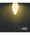 E14 4W LED kaarslamp - Filament