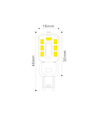 G9 2W LED-lamp - 200lm, 3000K, warm wit