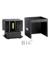 5W LED wandlamp - IP65 buiten, vierkant, verstelbare stralingshoek, zwart, incl. lichtbron