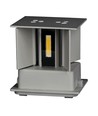 5W LED wandlamp - IP65 buiten, vierkant, grijs, verstelbare stralingshoek, incl. lichtbron