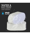 6W LED witte wandlamp - IP65 buiten, Ovaal, 350 graden draaibaar, incl. lichtbron
