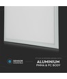 Outlet: 60x60 LED-paneel, 32W - 120lm/W, witte rand