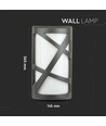 E27 Wandlamp - IP54 buiten, grijs, zonder lichtbron