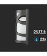 E27 Wandlamp - IP54 buiten, grijs, zonder lichtbron