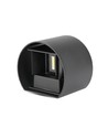 5W LED wandlamp - IP65 buiten, rond, zwart, verstelbare stralingshoek, incl. lichtbron