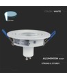 MR16 of GU10 Downlight kit, zonder lichtbron, mat wit, gatmaat: Ø7,5 cm, afmetingen: Ø9,1 cm