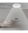12W LED-sensorlamp - IP20 binnen, Samsung LED-chip, PIR-sensor, incl. lichtbron