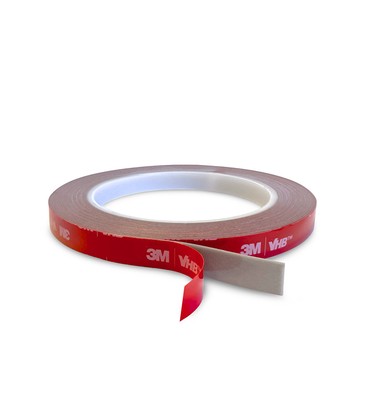 3M VHB dubbelzijdig plakband van 10mm breed voor het stevig bevestigen van neon flex op vlakke ondergronden.