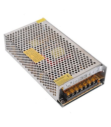 Een 12V DC voeding voor binnenshuis gebruik bij LED installaties.