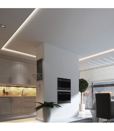 Sfeervolle toepassing van LED strips in een interieur waar IP-waarde van belang is.