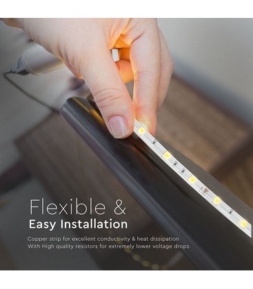 Installatie van een LED-strip in een beschermend profiel voor buiten