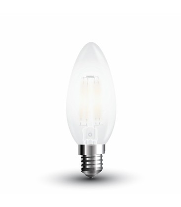 Een E14 LED-kaarslamp met mat glas, vaak onderdeel van grotere sets maar hier getoond als losse lichtbron.